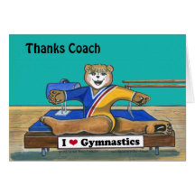 Female Gymnast Greeting Card for Coach
