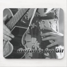 Female hand guitar on hip Text.jpg Mousepad
