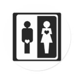 Female Heart Mens Heart stickers