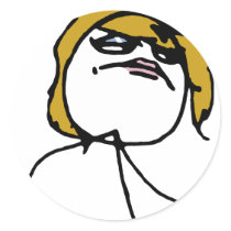 Female Like a Boss Round Sticker