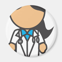 Female Medical Doctor Profession Refrigerator Magnets