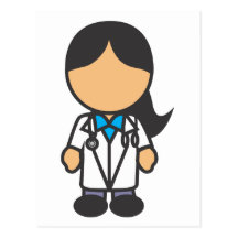 Female Medical Doctor Profession Post Cards