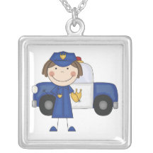 Female Police Officer Necklace