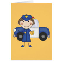 Female Police Officer Tshirts and Gifts Cards