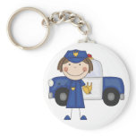 Female Police Officer Tshirts and Gifts keychains