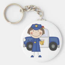 Female Police Officer Tshirts and Gifts Keychains
