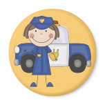 Female Police Officer Tshirts and Gifts magnets
