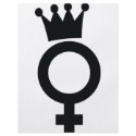 female sign with crown icon flyers