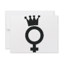 female sign with crown icon invitations