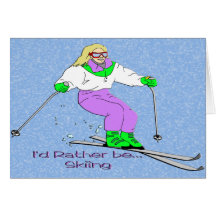 Female Skier Card
