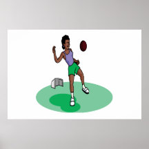 Female Soccer Player Poster