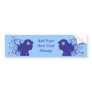 Female Sparkling Snowflakes Stars Bumper Stickers
