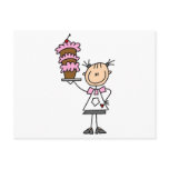 Female Stick Figure Baker Tshirts and Gifts postcards