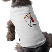 Female Stick Figure Golfer Dog Clothes