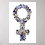 Female Symbol made with Puzzle pieces Print