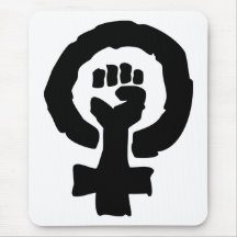 Female symbol solidarity hand mouse pads