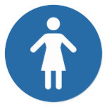 Female toilet sign stickers