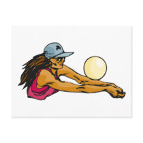 Female Volleyball Player Postcard