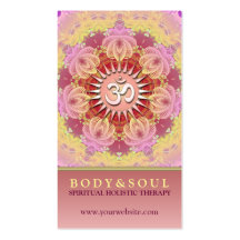 Feminine Beauty Om Yoga New Age Business Card