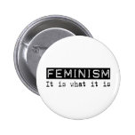 Feminism It Is Pinback Buttons