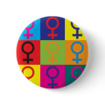 Feminism Pop Art buttons
