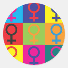 Feminism Pop Art Stickers