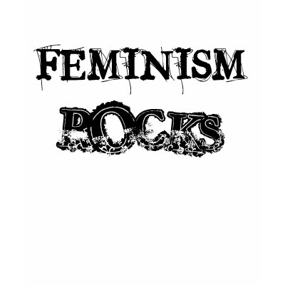 FEMINISM ROCKS TEE TSHIRT by ineedapeergroup