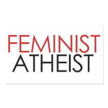 Feminist Atheist Rectangular Sticker
