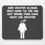 Feminist humor mousepads