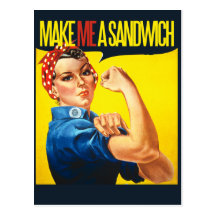 Feminist Make me a Sandwich Postcards