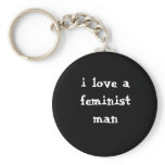 Feminist Man keychains