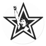 Feminist Star Button stickers