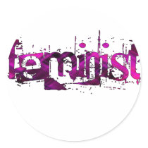 Feminist Round Stickers