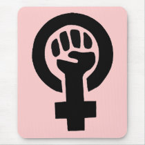 Feminist Symbol Mouse Pads