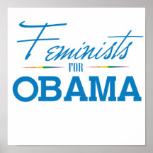 FEMINISTS FOR OBAMA -.png Poster