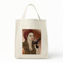 Femme Fatale - Smoking and Guns Tote Bag