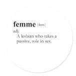 FEMME lesbian stickers