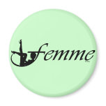Femme Silhouette-bk Fridge Magnet