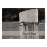 Fence Post Country Wedding Bridesmaid Thank You Greeting Card