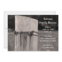 Fence Post Family Reunion Invitation