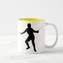 Fencer; Fencing; yellow Mugs