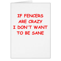 fencing greeting card