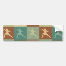 Fencing Pop Art Bumper Sticker