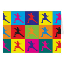 Fencing Pop Art Card