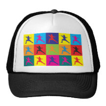 Fencing Pop Art Mesh Hats