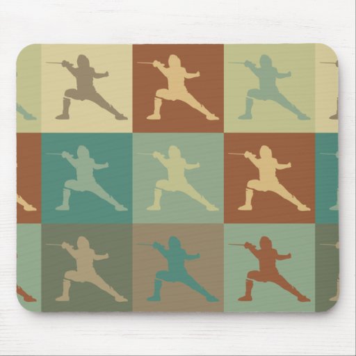 Fencing Pop Art Mouse Mat
