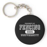 Fencing Univeristy Dark Keychain