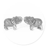 Feng Shui Double Elephant - B&W stickers