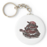 Feng Shui Triple Turtle - Red keychains