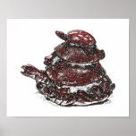 Feng Shui Triple Turtle - Red posters